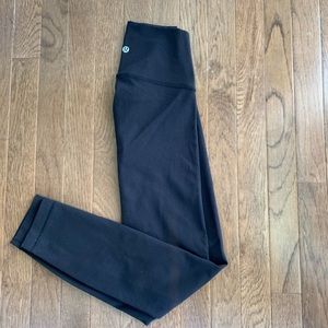 Lululemon Wunder Under Black Hi-Rise 7/8s 25” SZ 4